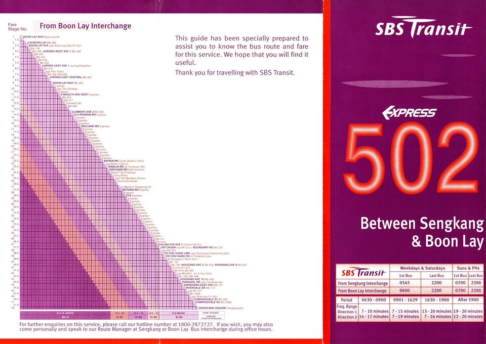 SBS Transit First Generation - Full Purple: Express Services - SgWiki