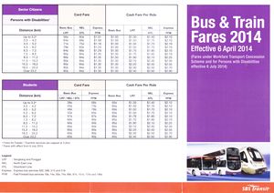 Revised Bus & Train Fares - 6 Apr 2014 (Front)