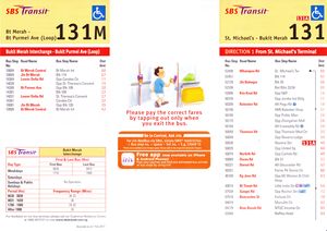 Service 131 & 131M - 1 Feb 2017 (Front)