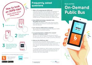 On-Demand Public Bus Trial Brochure (Front)