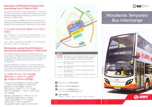 Woodlands Temporary Interchange Information - 12 March 2016 (Front)