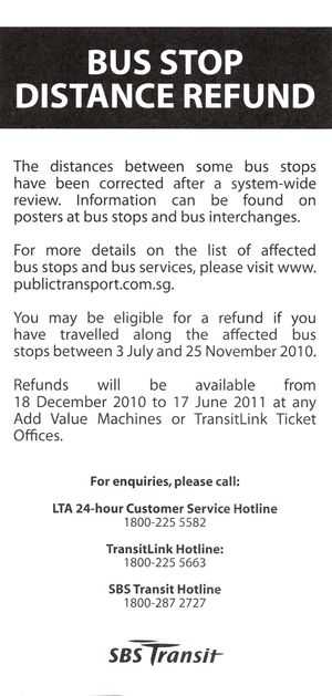 Bus Stop Distance Refund (Front)