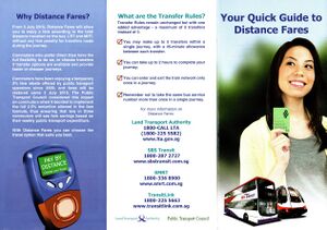 Your Quick Guide to Distance Fares (EL) - 2010 (Front)