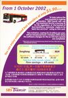 Bus Fare Adjustment - 1 Jul 2002 (Front)